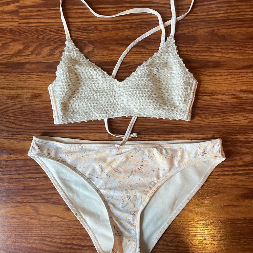 Xhilaration Cream and Tan Bikini Bottom